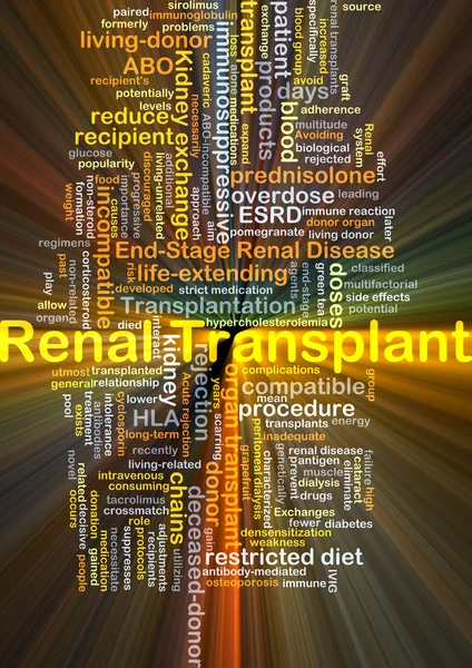 Renal transplant background concept glowing — Stock Photo, Image