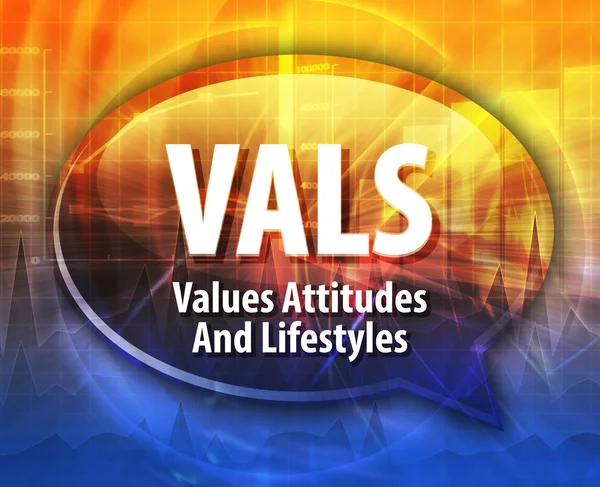 VALS acronym word speech bubble illustration — Stock Photo, Image