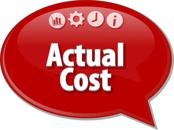 Actual Cost Business term speech bubble illustration — Stock Photo, Image