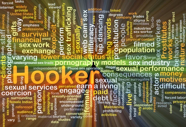 Hooker pozadí koncepce zářící — Stock fotografie