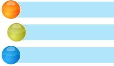 Three Blank business diagram circular relationship curved bullet