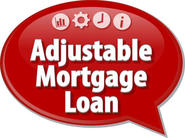 Adjustable Mortgage Loan Business term speech bubble illustratio — 图库照片