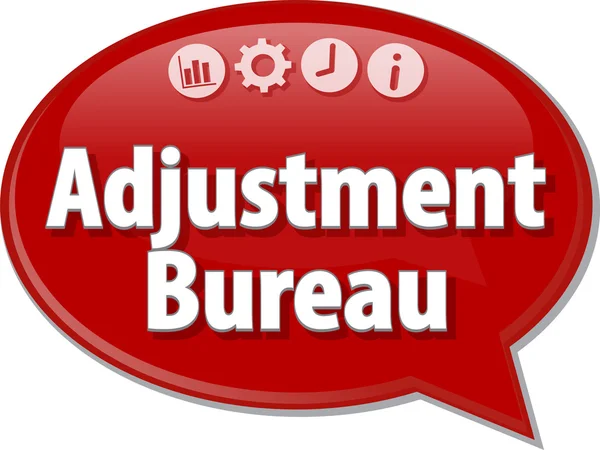 Adjustment Bureau Business term speech bubble illustration — Stockfoto