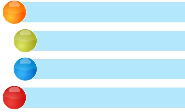 Four Blank business diagram circular relationship curved bullet — Stock Fotó