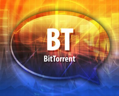 BT kısaltma tanımı konuşma balonu illüstrasyon