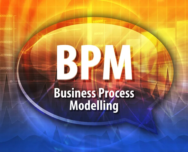BPM akronym definition tal bubbla illustration — Stockfoto