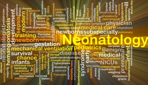 Parlayan neonatoloji arka plan kavramı — Stok fotoğraf