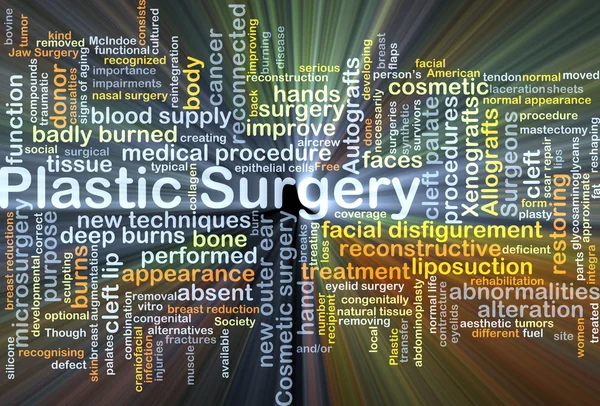 Plastic surgery background concept glowing — Stock Photo, Image