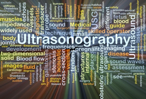 Ultrasonografie Usg achtergrond concept gloeien — Stockfoto