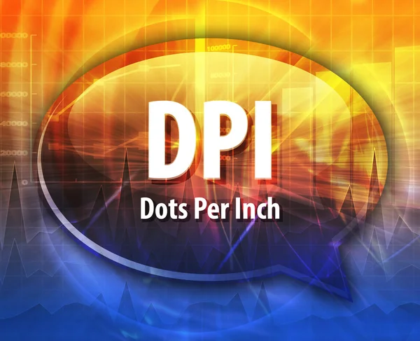 DPI acronym definition speech bubble illustration — Stock Photo, Image