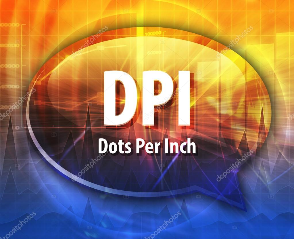 DPI acronym definition speech bubble illustration Stock Photo by