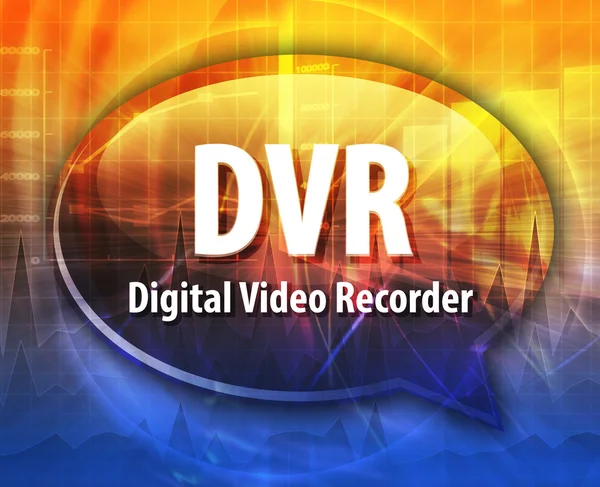 DVR akronim definicji mowy bąbelek ilustracja — Zdjęcie stockowe