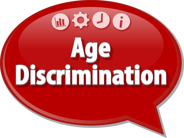 Age discrimination Business term speech bubble illustration — Stock Photo, Image