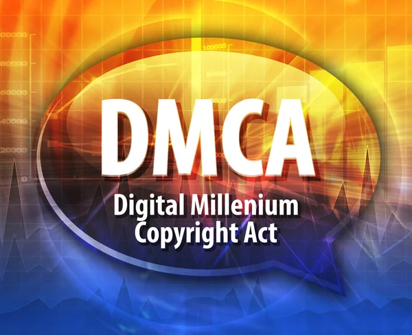 DMCA acronym definition speech bubble illustration — Stock Photo, Image