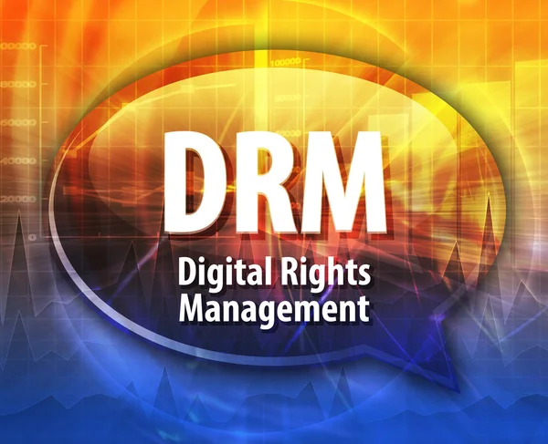 DRM akronim definicji mowy bąbelek ilustracja — Zdjęcie stockowe