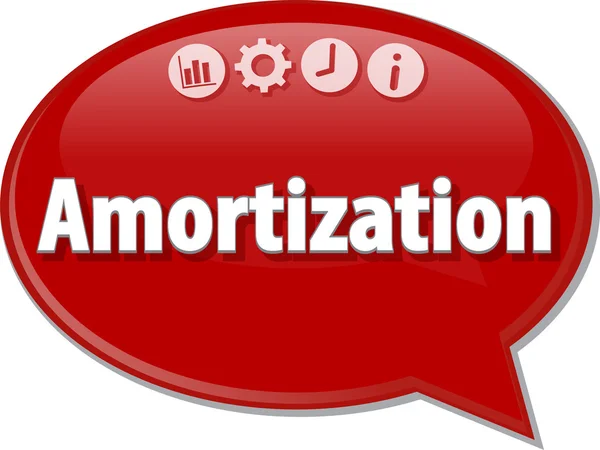 Amortization Business term speech bubble illustration — Stock Photo, Image