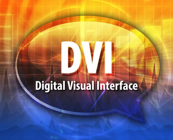 DVI acronym definition speech bubble illustration — Stock Photo, Image