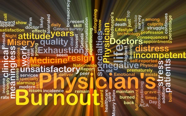 Médicos Burnout conceito de fundo brilhante — Fotografia de Stock