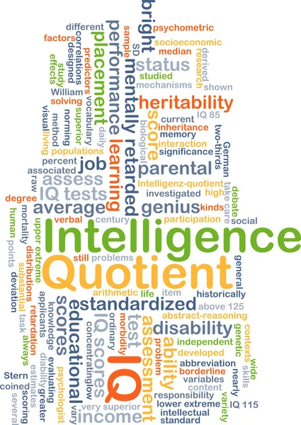 Intelligence quotient IQ background concept — Stock Photo, Image