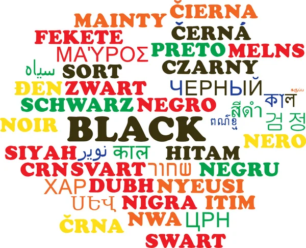 Black multilanguage wordcloud background concept — Stock Photo, Image