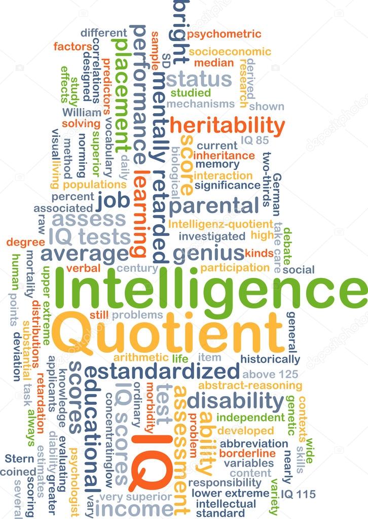 Intelligence quotient IQ background concept