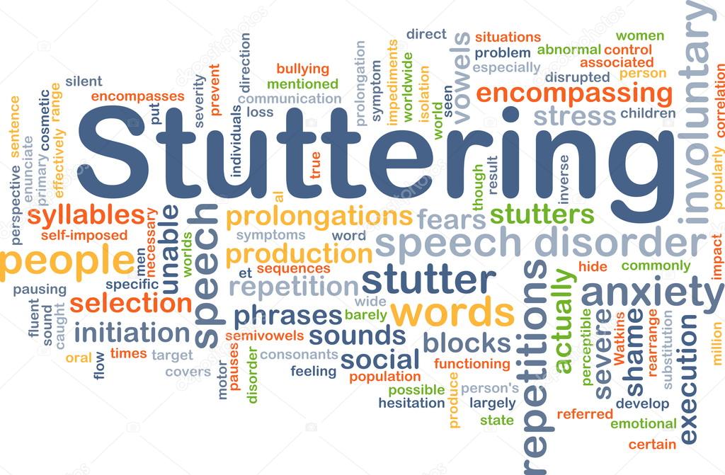 Stuttering background concept