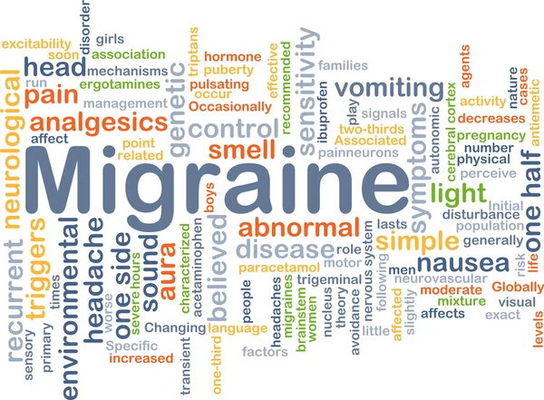 Migraine achtergrond concept — Stockfoto