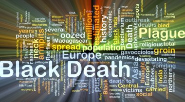 Black Death background concept glowing clipart