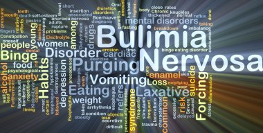 Bulimia Nervoza arka plan kavramı parlayan
