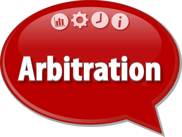 Arbitration   Business term speech bubble illustration — Stock Photo, Image