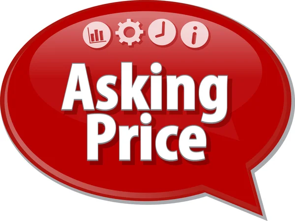 Asking Price  Business term speech bubble illustration — Stock Photo, Image