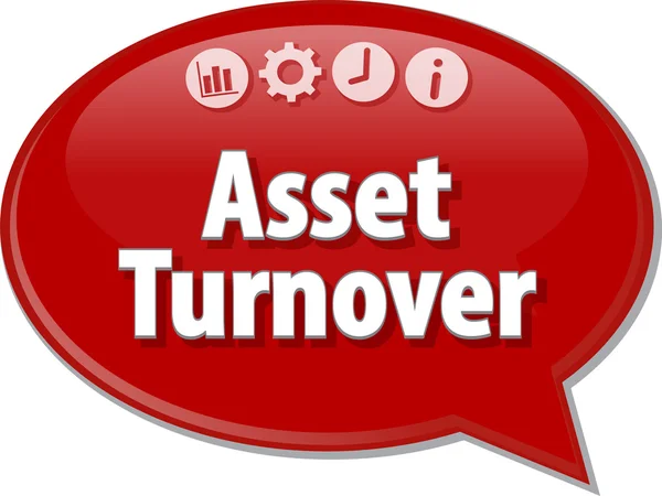 Asset Turnover  Business term speech bubble illustration — Stock Photo, Image