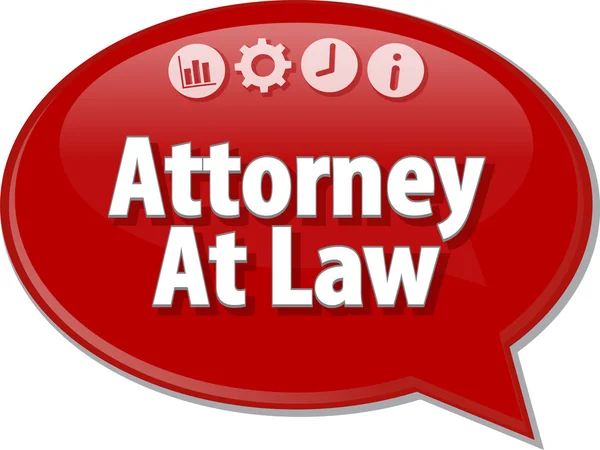Attorney At Law Business term speech bubble illustration — Stock Photo, Image