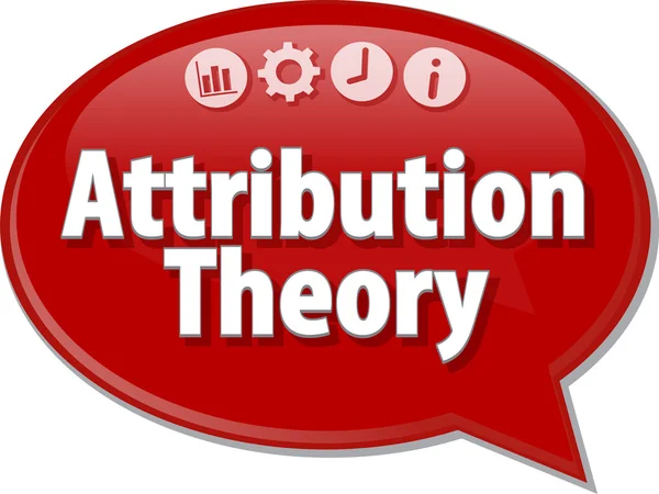 Attribution Theory  Business term speech bubble illustration — Stock Photo, Image