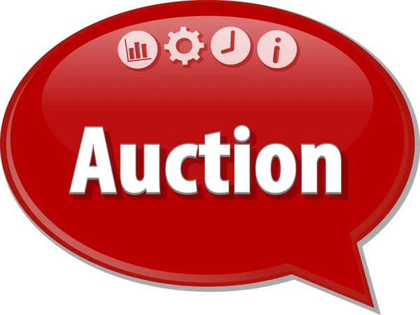 Auction   Business term speech bubble illustration — Stock Photo, Image