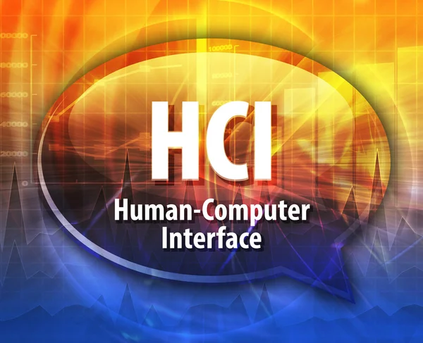 HCI acronym definition speech bubble illustration — Stock Photo, Image