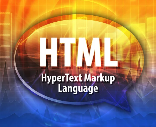 Html 的首字母缩写定义语音气泡图 — 图库照片