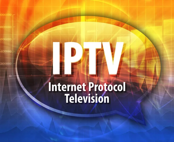 IPTV acronimo definizione discorso bolla illustrazione — Foto Stock