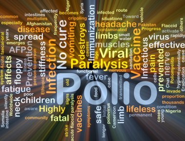 Polio background concept glowing clipart