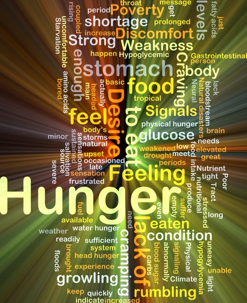 Hunger bakgrund begreppet glödande — Stockfoto
