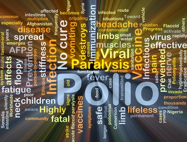 Pólio conceito de fundo brilhante — Fotografia de Stock