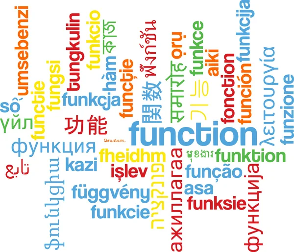 Fonction multilingue wordcloud concept de fond — Photo