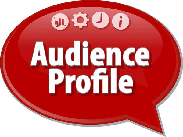 Audience Profile Marketing Business term speech bubble illustrat — Stock Photo, Image