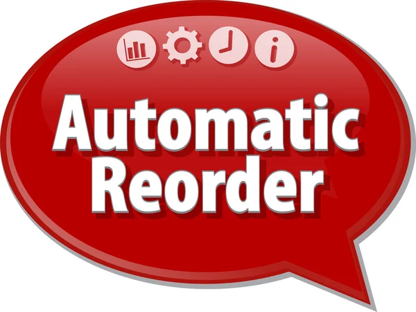 Automatic Reorder  Business term speech bubble illustration — Stock Photo, Image