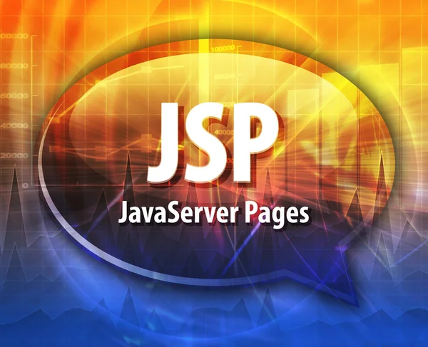 Akronim JSP definisi ilustrasi gelembung ucapan — Stok Foto