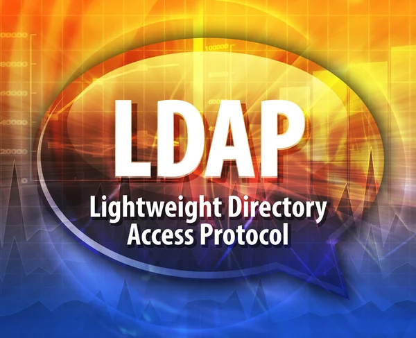 LDAP rövidítés meghatározása beszéd buborék illusztráció — Stock Fotó