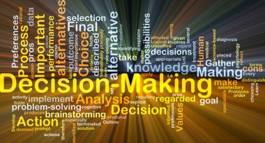 Decision-making background concept glowing clipart