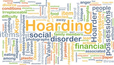 Hoarding background concept clipart