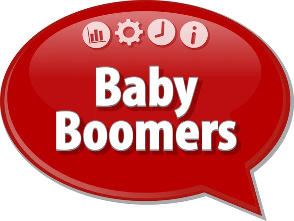 Baby Boomers  Business term speech bubble illustration — Stock Photo, Image