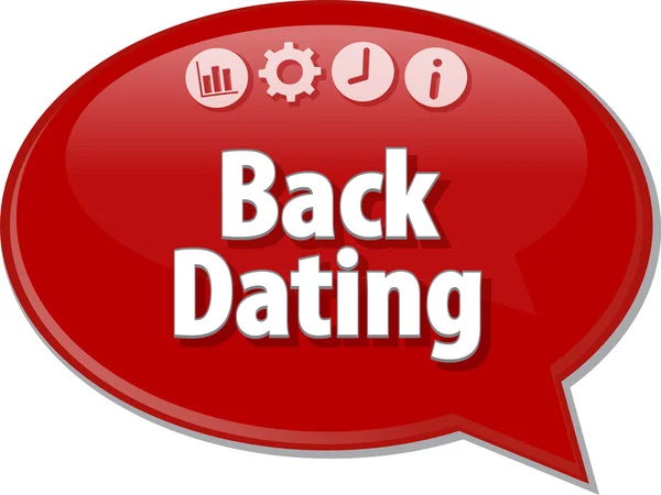Dating biznesu termin mowy bąbelek ilustracja z powrotem — Zdjęcie stockowe